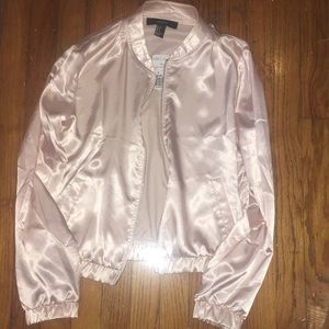 SATIN BLUSH BOMBER JACKET | SIZE S